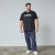 North Latitude Mountain T-Shirt V-Neck Musta - TALL T-paidat - T-paidat pitkille miehille 