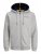 Jack & Jones JCOBERG SWEAT ZIP Hoodie Grey Melange - Hupparit ja collegepaidat - Miesten hupparit ja collegepaidat isot koot