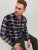 Jack & Jones JOROWEN CHECK COMFORT Shirt Navy - Kauluspaidat - Miesten isot kauluspaidat 2XL – 8XL