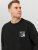 Jack & Jones JCOFILO Crew Neck Sweater with Back Print Black - Hupparit ja Collegepaidat - Miesten hupparit ja collegepaidat isot koot