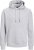 Jack & Jones BRADLEY Hoodie Light Grey Melange - Hupparit ja collegepaidat - Miesten hupparit ja collegepaidat isot koot