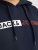 Jack & Jones CORP LOGO PLAY 5 Print Hoodie Navy Blazer - Hupparit ja collegepaidat - Miesten hupparit ja collegepaidat isot koot