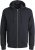 Jack & Jones BRADLEY Zip Hoodi Black - Hupparit ja collegepaidat - Miesten hupparit ja collegepaidat isot koot