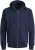 Jack & Jones BRADLEY Zip Hoodie Navy Blazer - Hupparit ja collegepaidat - Miesten hupparit ja collegepaidat isot koot