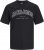 Jack & Jones CALEB VARSITY O-Neck T-Shirt Black - T-paidat - Isot T-paidat 2XL – 14XL