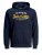 Jack & Jones Elogo Sweat Hood Navy Blazer - Hupparit ja collegepaidat - Miesten hupparit ja collegepaidat isot koot