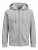 Jack & Jones Basic Sweat Zip Hood Light Grey Melange - Hupparit ja collegepaidat - Miesten hupparit ja collegepaidat isot koot