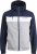 Jack & Jones RUSH White/Grey Blocking Bomber Jacket with Hood Navy Blazer - Takit - Miesten Takit, isot koot – 2XL – 12XL
