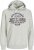 Jack & Jones 2 COL LOGO Hoodie White Melange - Hupparit ja collegepaidat - Miesten hupparit ja collegepaidat isot koot