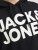 Jack & Jones CORP LOGO Large Print Hoodie Black - Hupparit ja collegepaidat - Miesten hupparit ja collegepaidat isot koot