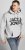 Jack & Jones CORP LOGO Large Print Hoodie Light Grey Melange - Hupparit ja collegepaidat - Miesten hupparit ja collegepaidat isot koot