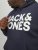 Jack & Jones CORP LOGO Large Print Hoodie Navy Blazer - Hupparit ja collegepaidat - Miesten hupparit ja collegepaidat isot koot