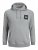 Jack & Jones JJLOCK SWEAT HOOD Grey - Hupparit ja collegepaidat - Miesten hupparit ja collegepaidat isot koot