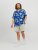 Jack & Jones JORLUKE FLORES Resort Shirt Nautical Blue - Kauluspaidat - Miesten isot kauluspaidat 2XL – 8XL