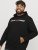 Jack & Jones CORP OLD LOGO REG FIT Hoodie Black - Hupparit ja collegepaidat - Miesten hupparit ja collegepaidat isot koot