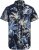 Jack & Jones Hawaii AOP Shirt Blue - Kauluspaidat - Miesten isot kauluspaidat 2XL – 8XL
