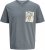 Jack & Jones Split Pocket Print T-Shirt Grey - T-paidat - Isot T-paidat 2XL – 14XL