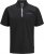 Jack & Jones Fusion Pique Zipper Polo Black - Pikeepaidat - Miesten isot pikeepaidat