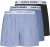 Jack & Jones TOKYO Woven Coronet Blue - Blue Stripes Boxers 3-Pack Black - Alusvaatteet & uimavaatteet - Miesten Isot alusvaatteet 