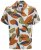 Jack & Jones Vira Marshall AOP Short Sleeve Shirt Cloud Dancer - Kauluspaidat - Miesten isot kauluspaidat 2XL – 8XL