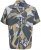 Jack & Jones Vira Marshall AOP Short Sleeve Shirt Silver Sage - Kauluspaidat - Miesten isot kauluspaidat 2XL – 8XL