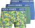 Jack & Jones JACPINEAPPLE SKULL TRUNKS 3 PACK Palace Blue - Alusvaatteet & uimavaatteet - Miesten Isot alusvaatteet 
