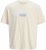 Jack & Jones Parallel Crew Neck T-Shirt Antique White - T-paidat - Isot T-paidat 2XL – 14XL