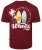 Kam Jeans 5709 Summer Adventure Print Tee Burgundy - T-paidat - Isot T-paidat 2XL – 14XL