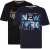 Kam Jeans 5736 NY Print T-Shirts 2-Pack - T-paidat - Isot T-paidat 2XL – 14XL