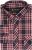Kam Jeans 6301 LS Casual Check Shirt Red - Kauluspaidat - Miesten isot kauluspaidat 2XL – 8XL