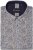 Kam Jeans 6329 Mini Floral Print Short Sleeve Shirt Grey - Kauluspaidat - Miesten isot kauluspaidat 2XL – 8XL