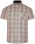 Kam Jeans 6382 Lyhythihainen Teksturoitu Ruudullinen Kauluspaita Beige - Kauluspaidat - Miesten isot kauluspaidat 2XL – 8XL