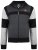 Kam Jeans 702 Cut and Sew Hoodie Charcoal - Hupparit ja collegepaidat - Miesten hupparit ja collegepaidat isot koot