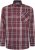 Kam Jeans P038 LS Premium Cotton Check Shirt Wine - Kauluspaidat - Miesten isot kauluspaidat 2XL – 8XL