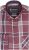 Kam Jeans P038 LS Premium Cotton Check Shirt Wine - Kauluspaidat - Miesten isot kauluspaidat 2XL – 8XL