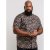 D555 Emmet Floral Shirt Black - Kauluspaidat - Miesten isot kauluspaidat 2XL – 8XL