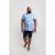 D555 Santana Hawaii Shirt Sky Blue - Kauluspaidat - Miesten isot kauluspaidat 2XL – 8XL