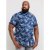 D555 Reuben Hawaii Shirt Navy - Kauluspaidat - Miesten isot kauluspaidat 2XL – 8XL