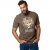 JP1880 T-Shirt Skull Print Guns N Roses Khaki - T-paidat - Isot T-paidat 2XL – 14XL