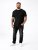 D555 Smartly Pyöreäaukkoinen T-paita Musta 5 kpl - T-paidat - Isot T-paidat 2XL – 14XL