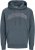 Jack & Jones CALEB Hoodie Blue - Hupparit ja collegepaidat - Miesten hupparit ja collegepaidat isot koot