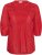 Kaffe Curve Karlia 3/4 Sleeve Blouse Red - Puserot - 