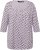 Ulla Popken Polka Dot 3/4 Sleeve Square Neck A-Line Tee Light Blue-Grey - Painetut T-paidat naisille - 
