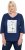 Ulla Popken Decorative Plant 3/4 Sleeve T-Shirt Ink Blue - Painetut T-paidat naisille - 