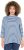 Ulla Popken Striped 3/4 Sleeve Turtleneck Tee Light Blue - Painetut T-paidat naisille - 