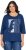 Ulla Popken Inspirational Graphic Lettering 3/4 Sleeve Tee Dark Blue - Painetut T-paidat naisille - 