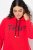 Ulla Popken TRUE Lettering Hoodie Neon Red - Naisten hupparit ja collegepaidat isot koot - Mukavat collegepaidat, huput ja neuleet