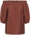 Kaffe Curve Neela Off-Shoulder Blouse Henna Brown - Puserot & tunikat - 