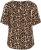 Kaffe Curve Ami Short Sleeve Blouse Printed Leopard - Puserot & tunikat - 