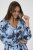 Kaffe Curve Aliana Dress Blue Flower Animal - Midimekot - 